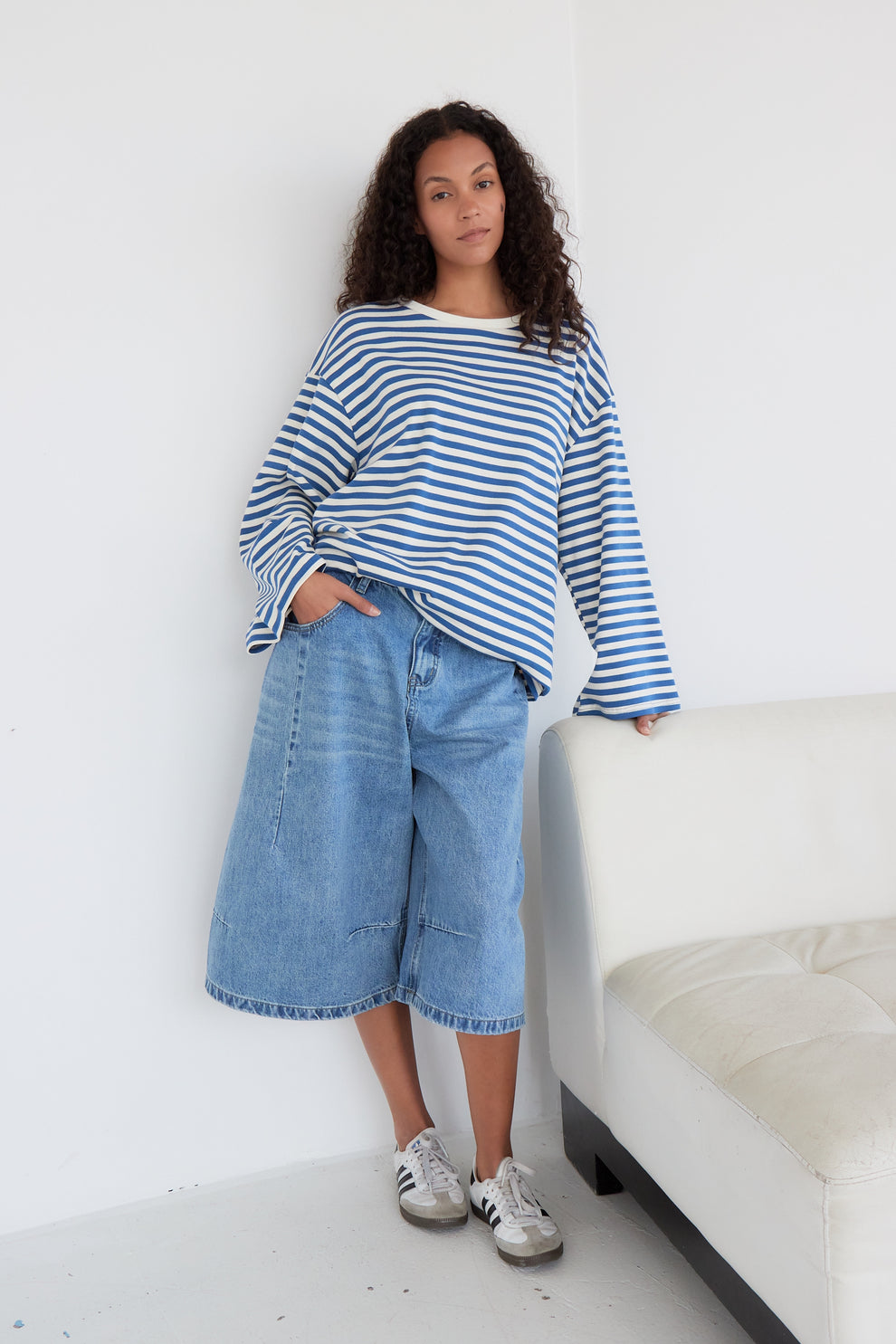 T-shirt Striped Blue