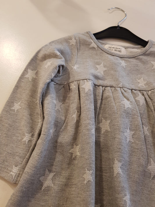 OUTLET - Dress - Stars - Grey