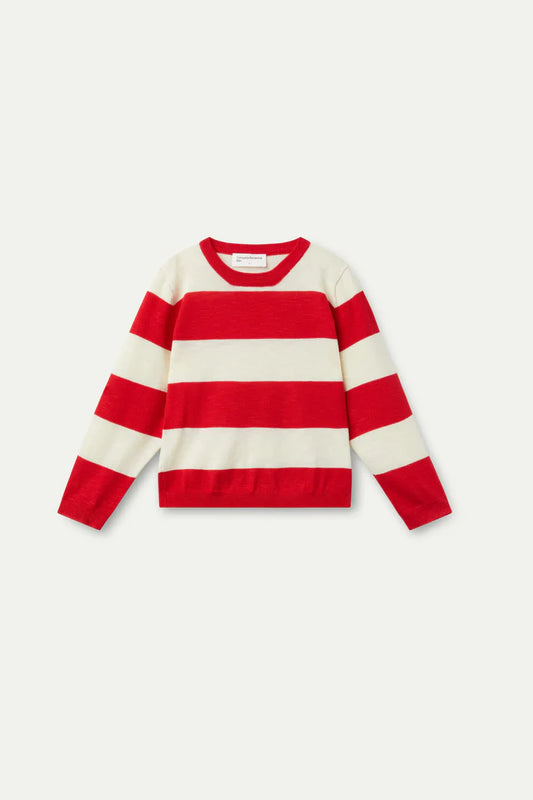 Jersey unisex estampado de rayas rojas - 10202