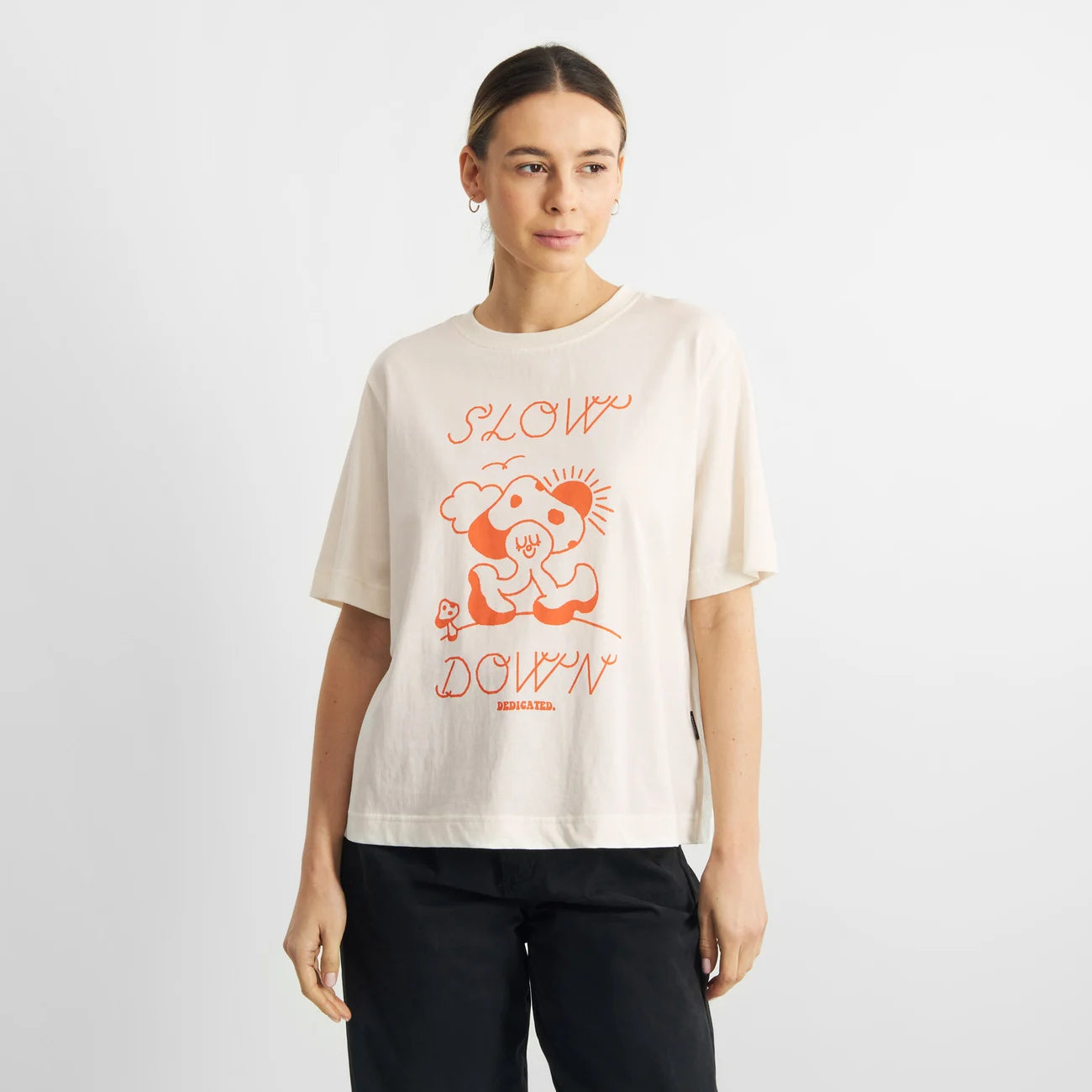 T-Shirt - Vadstena - Slow Down Off White