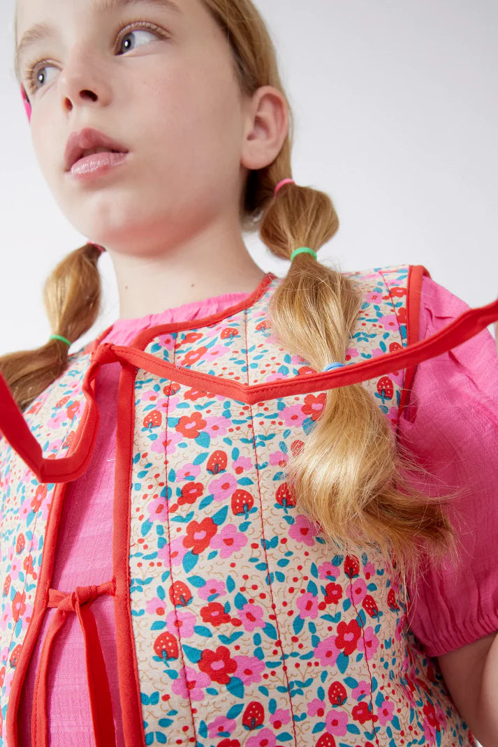 Chaleco de niña con lazos estampado Sugar - 11407