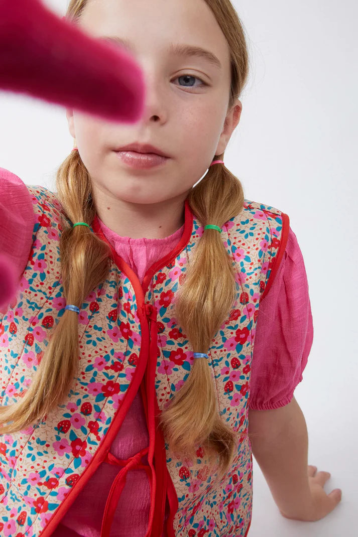 Chaleco de niña con lazos estampado Sugar - 11407