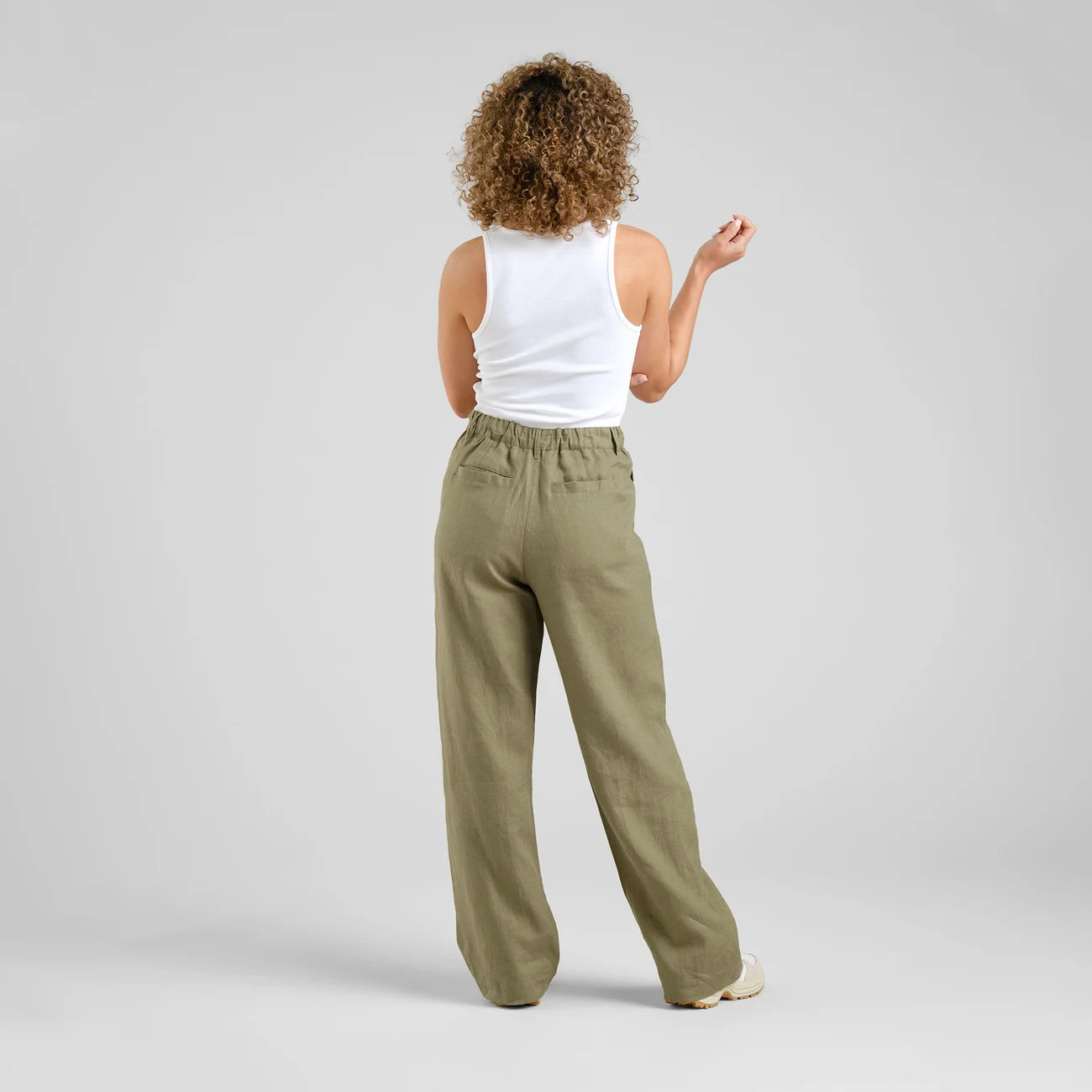 Women - Pants - Vickleby Linen Leaf Green