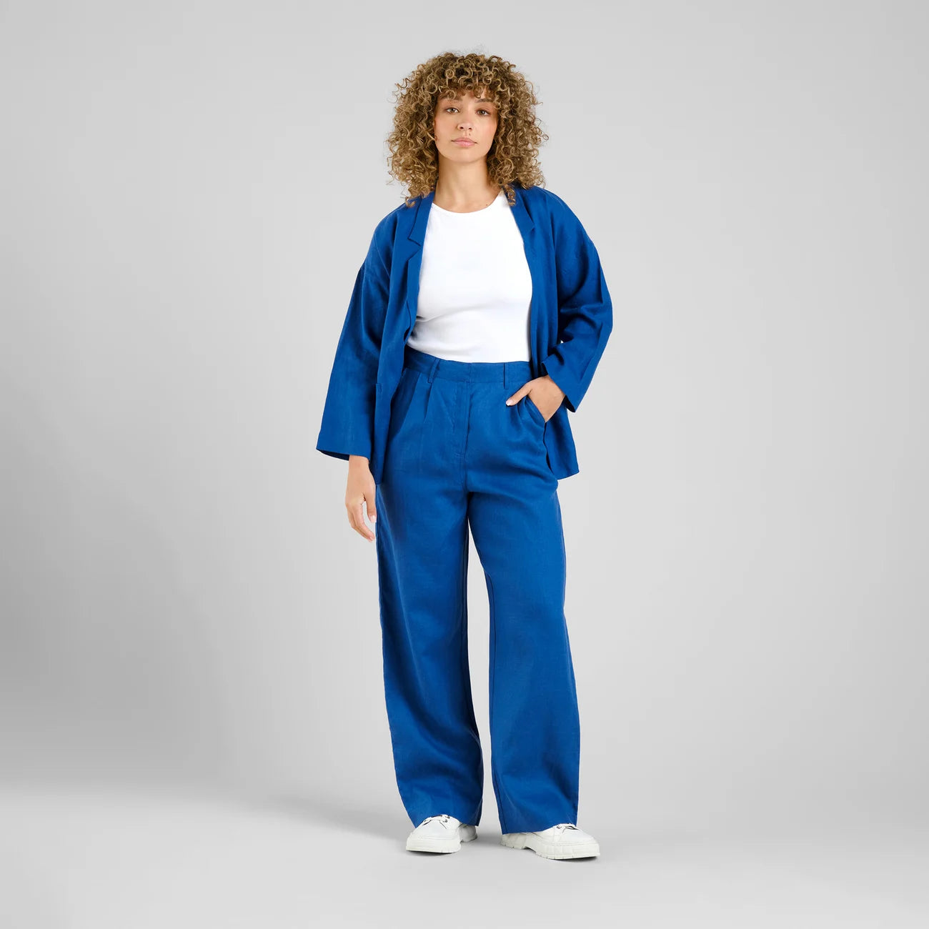 Women - Pants - Vickleby Linen Limoges Blue