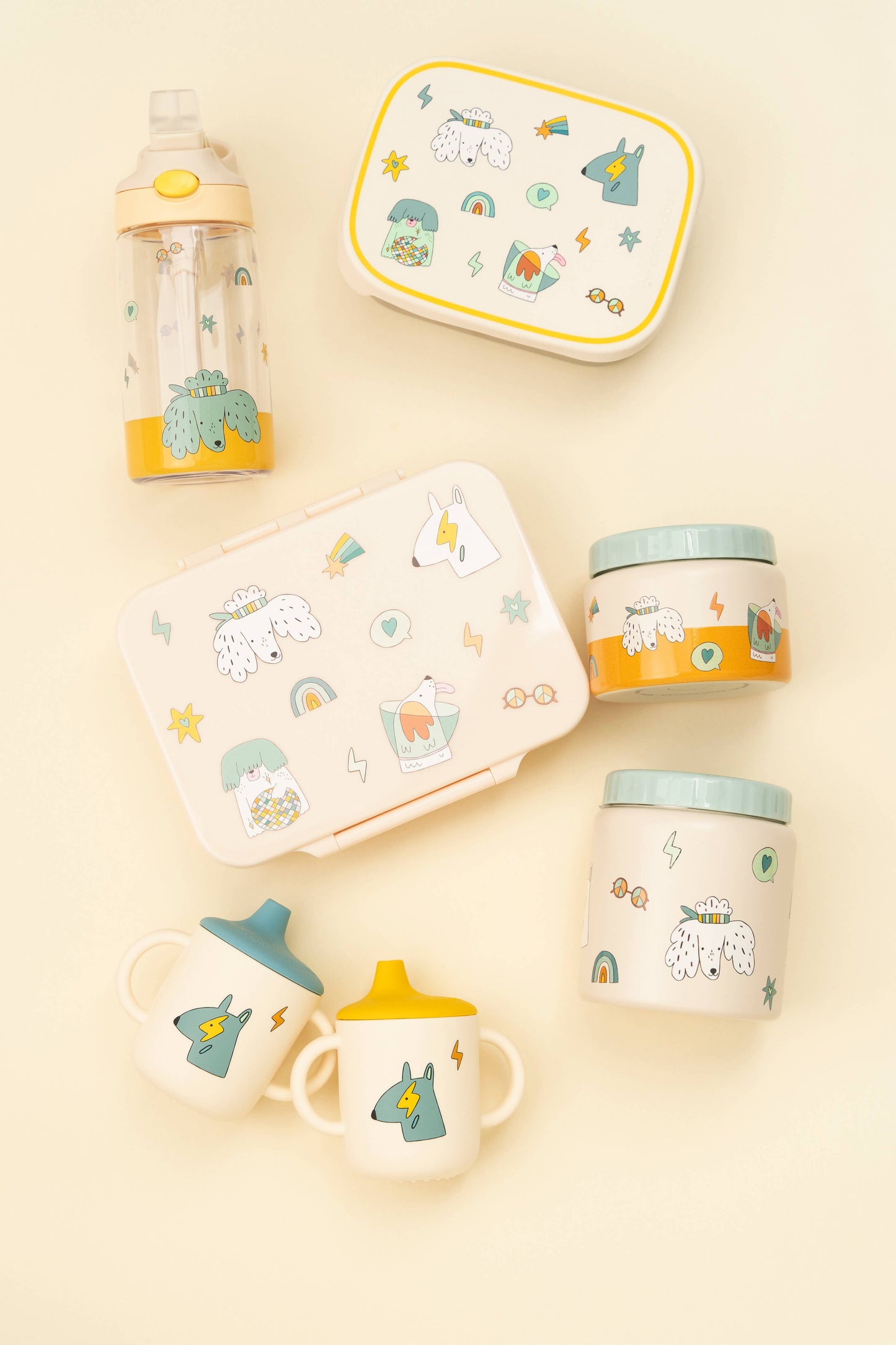 STAINLESS STEEL LUNCHBOX with compartments Funky Dogs