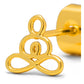 Anemone - 1 Pcs - Gold Plated - Yellow/Pink