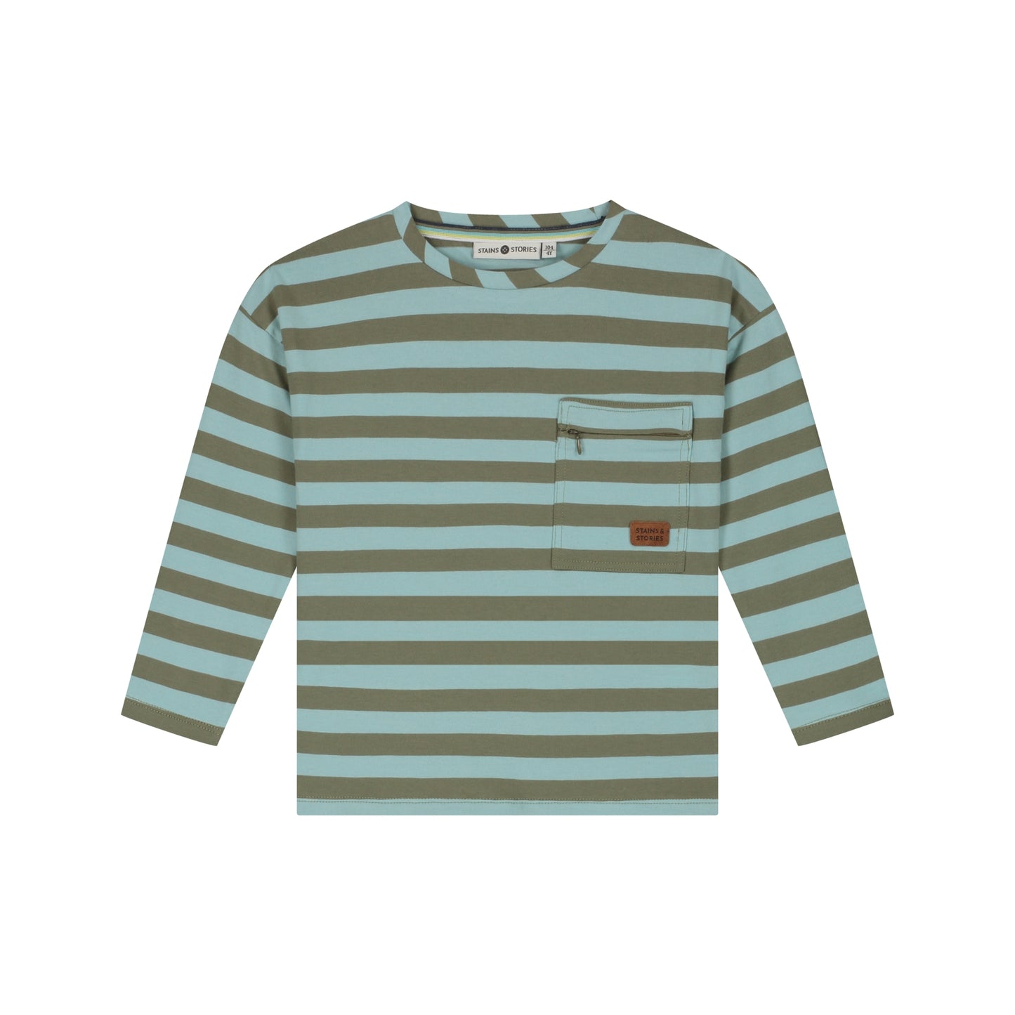 Longsleeve striped Blue green