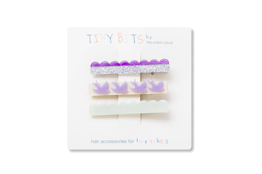Hair Pins 3-Set Waves Bird