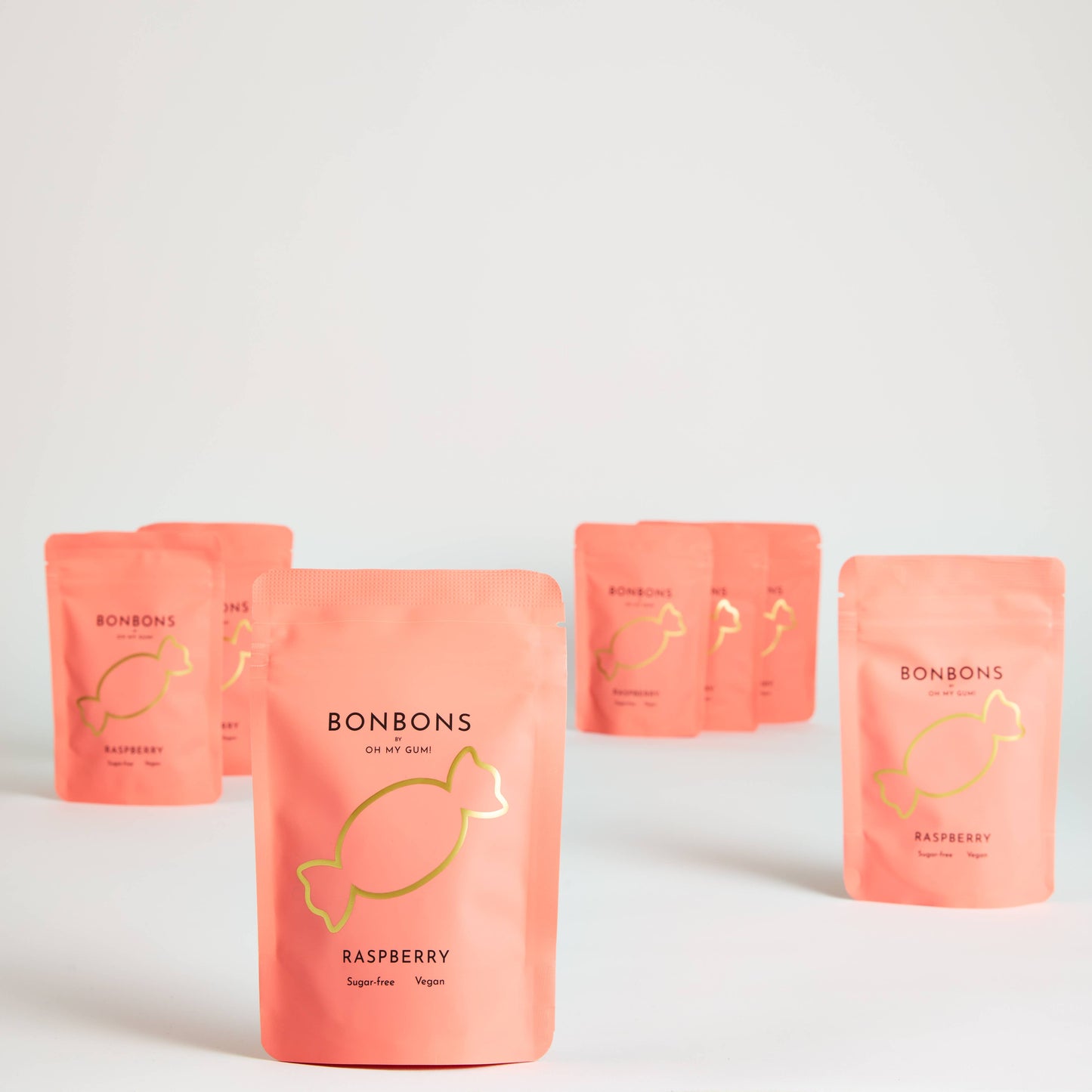 Raspberry Bonbons by OH MY GUM! - Sugarless Hard Candy