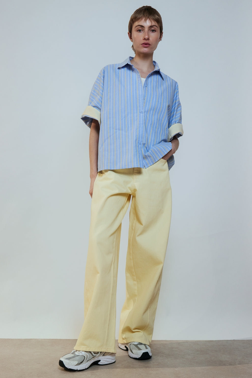 Trousers lemon yellow