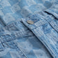 Workwear Pants Vara Denim Pepita Cats Light Blue GOTS