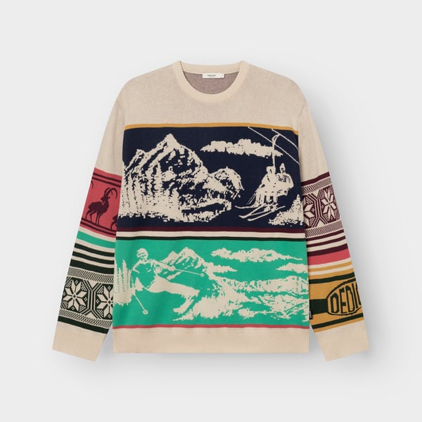 Sweater Mora retro ski blocks