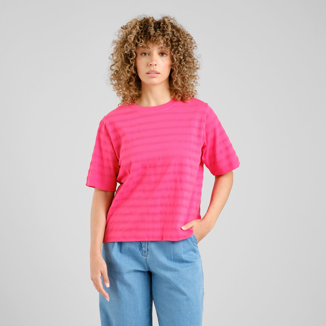 T-Shirt - Vadstena - Lace Raspberry Pink