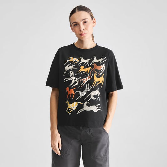 T-shirt Vadstena - Mustang - Party Black