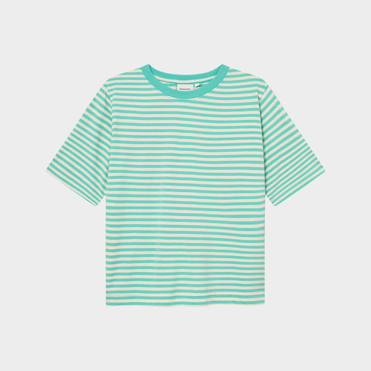 T-Shirt - Vadstena - Stripes Pool Blue