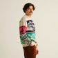 Sweater Mora retro ski blocks