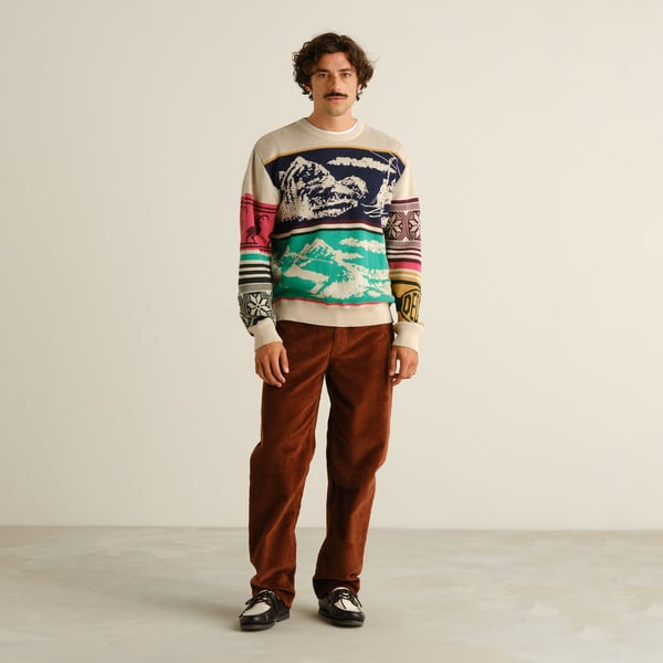Sweater Mora retro ski blocks