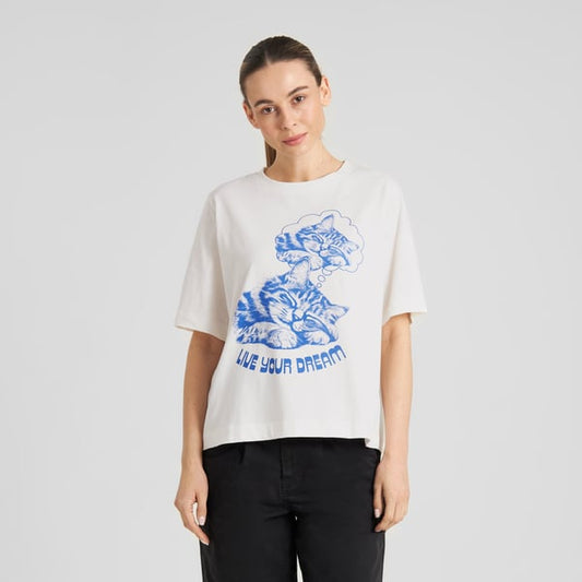 T-shirt Vadstena - Live Your Dream Off-White Gots