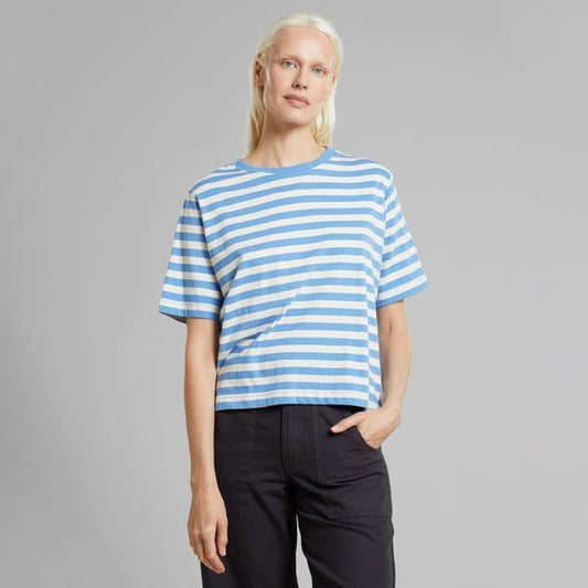 T-shirt Vadstena - Stripes Della blue