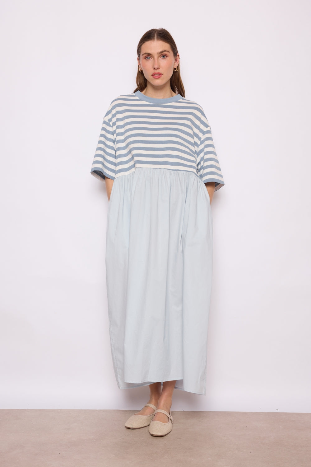 Jurk striped blue