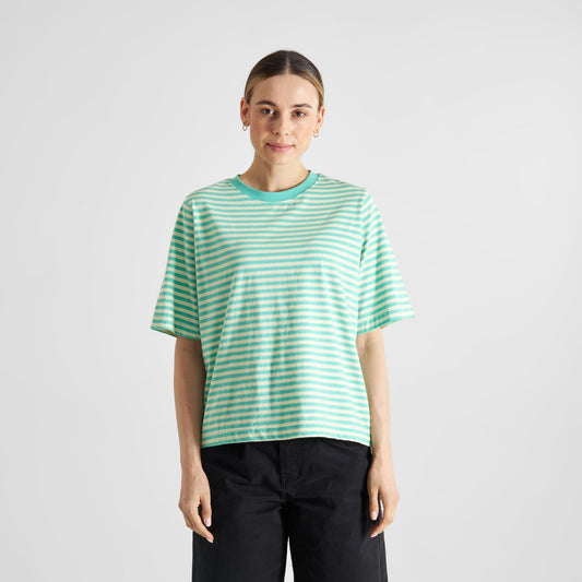 T-Shirt - Vadstena - Stripes Pool Blue