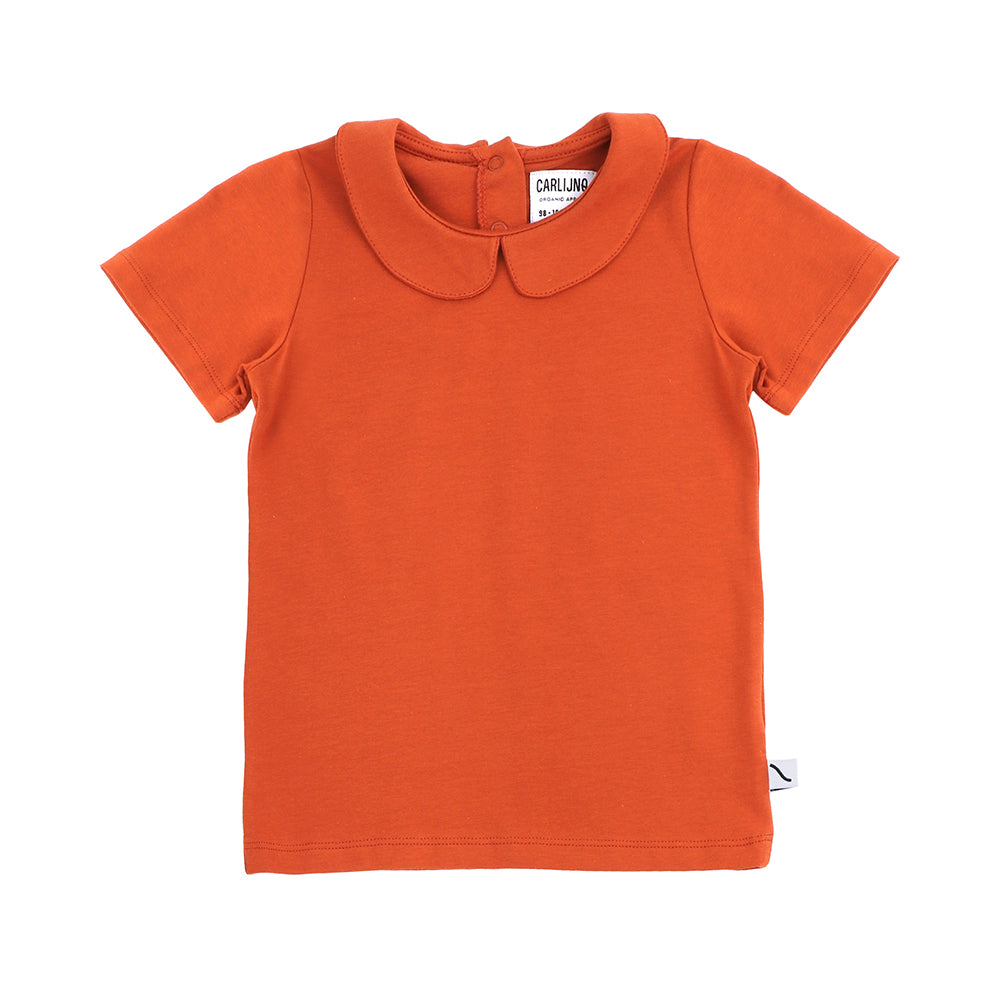T-shirt - collar - cinnamon