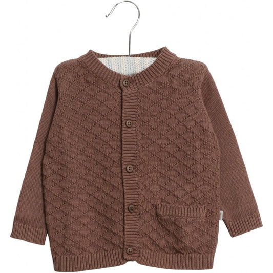 OUTLET - Knit Cardigan plum